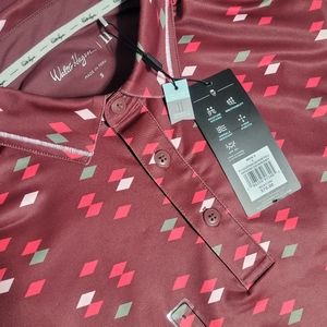 Walter Hagen Men's‎ Small Diamond Print Moisture Wicking Golf Polo Shirt